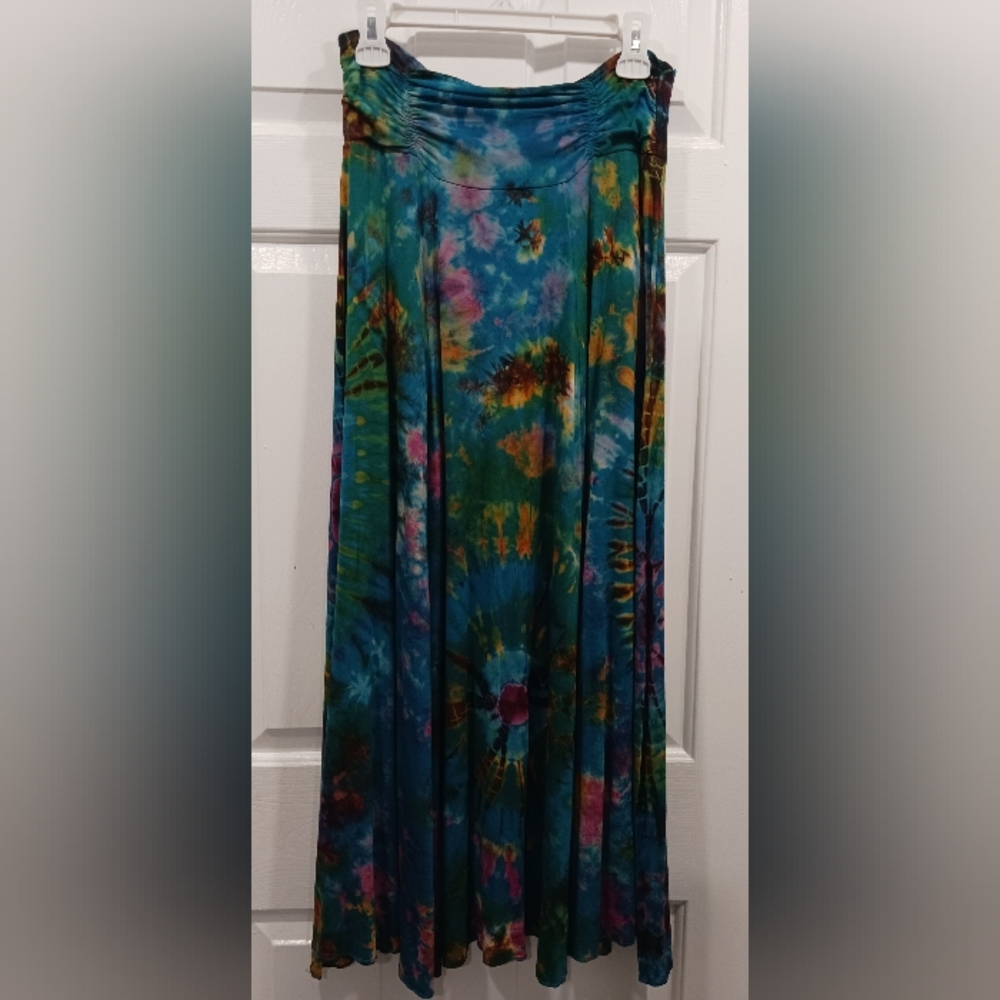 Colorful Tie-Dye Maxi Skirt
